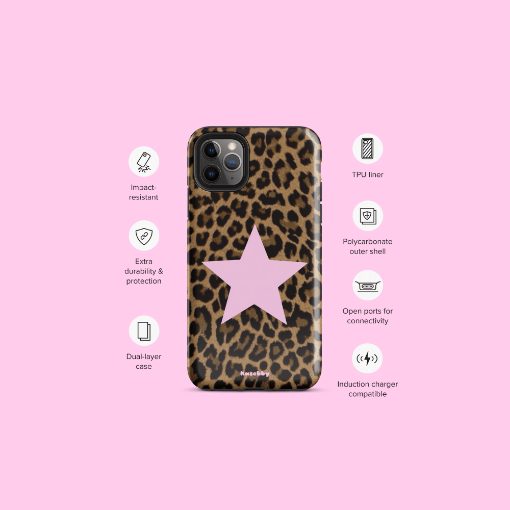 Leopard Print 2000s Mcbling Aesthetic Case For iPhone - kasebby