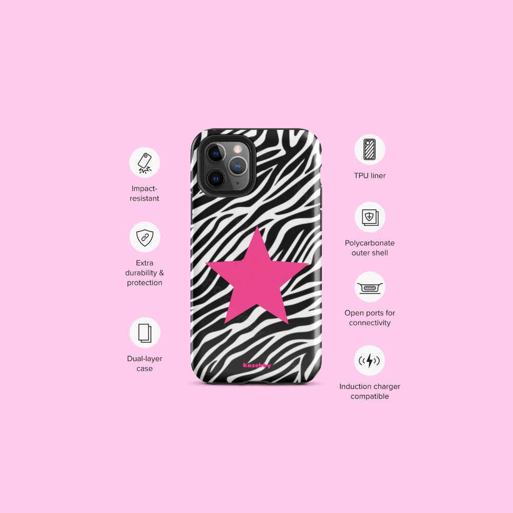 Zebra Print McBling Phone Case – Phone Case Specs