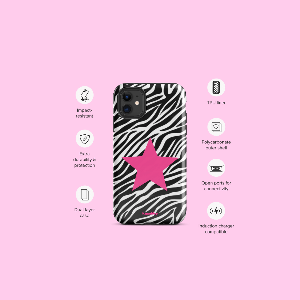 Zebra Print McBling Phone Case – Phone Case Specs