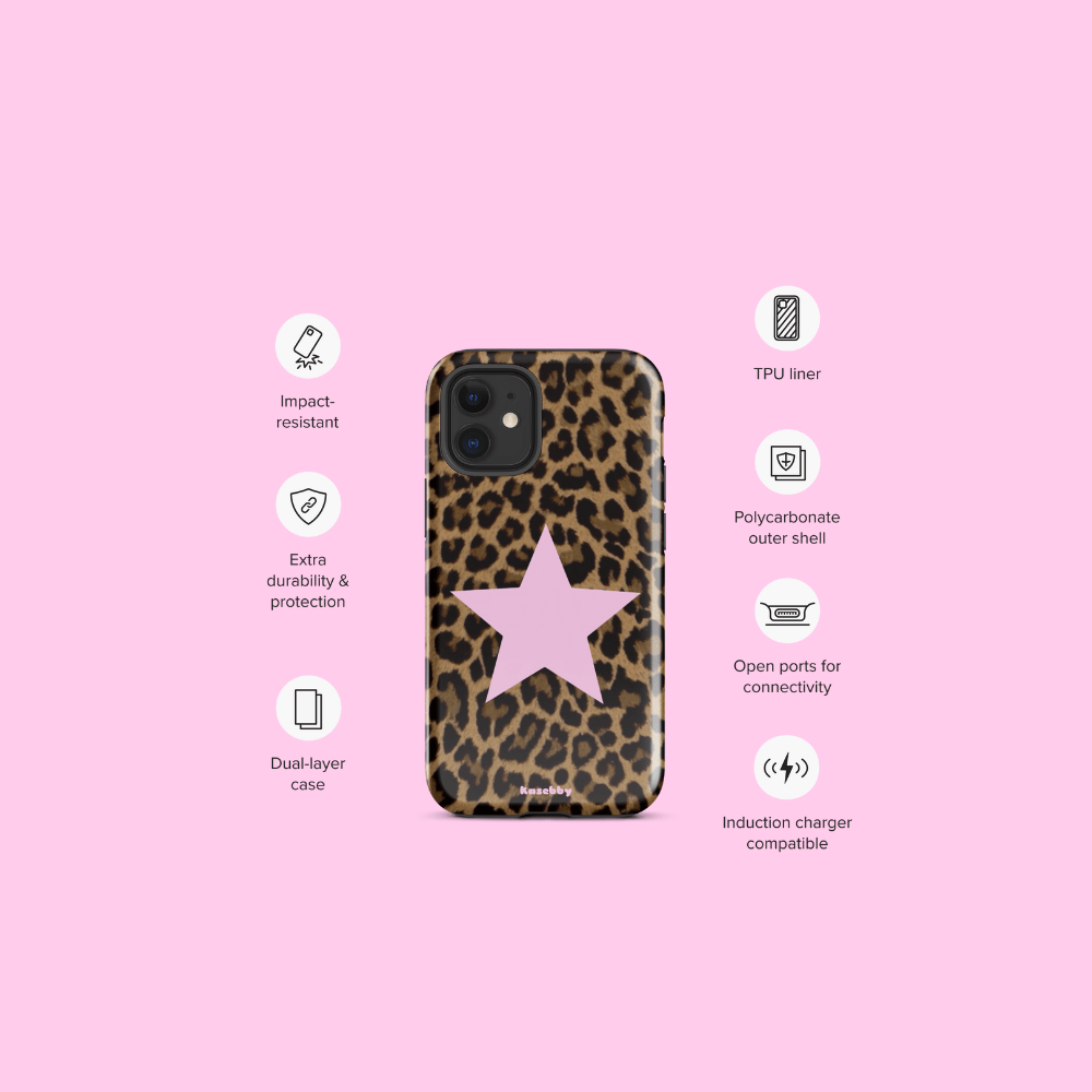 Leopard Print 2000s Mcbling Aesthetic Case For iPhone - kasebby
