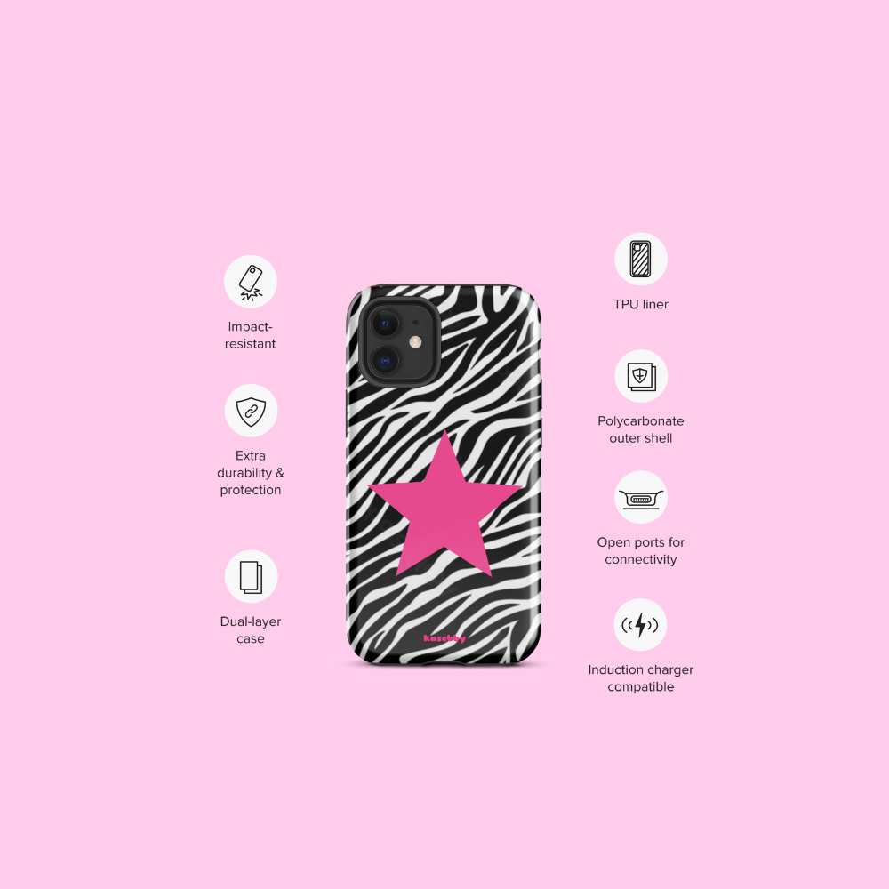 Zebra Print McBling Phone Case – Phone Case Specs