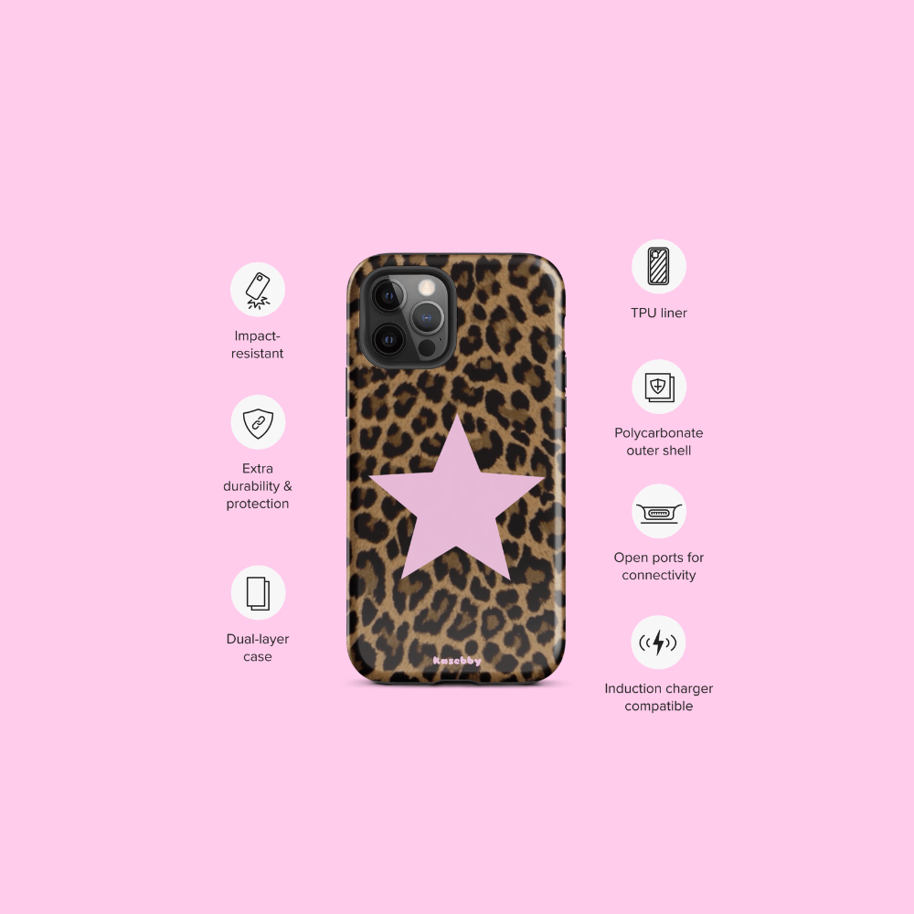 Leopard Print 2000s Mcbling Aesthetic Case For iPhone - kasebby
