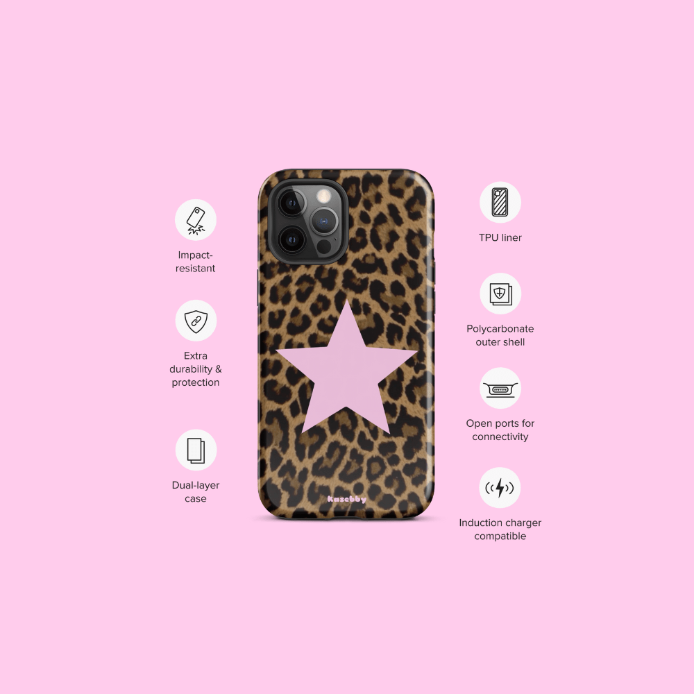 Leopard Print 2000s Mcbling Aesthetic Case For iPhone - kasebby