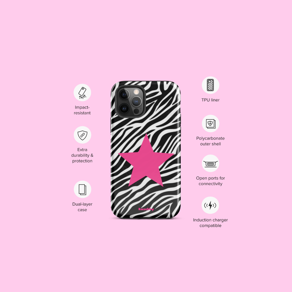 Zebra Print McBling Phone Case – Phone Case Specs