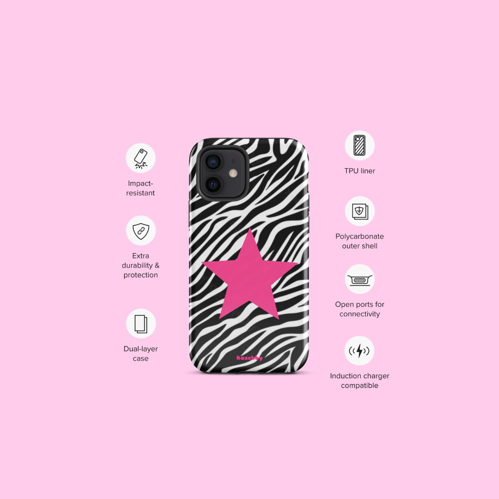 Zebra Print McBling Phone Case – Phone Case Specs