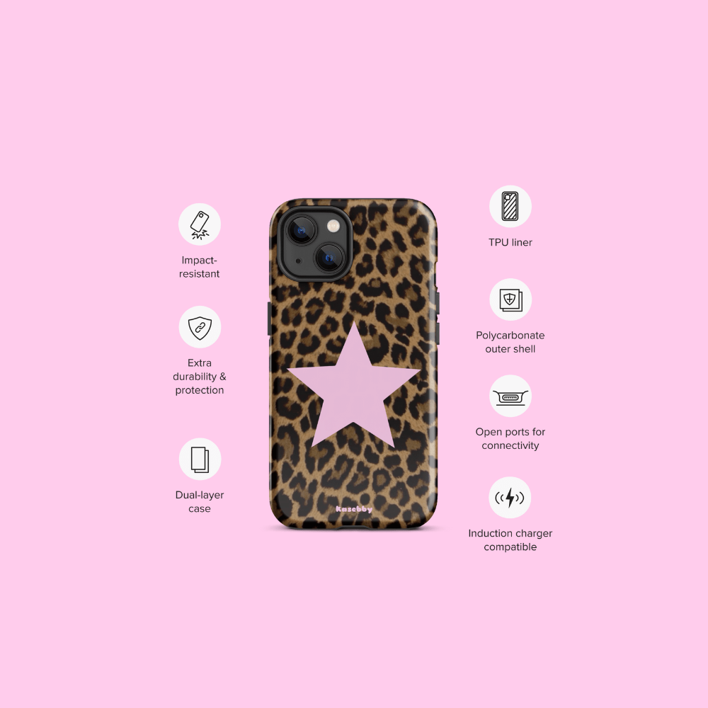 Leopard Print 2000s Mcbling Aesthetic Case For iPhone - kasebby