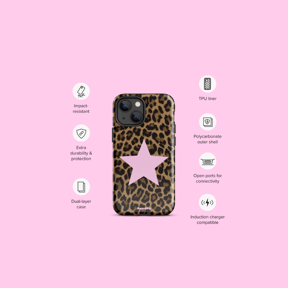 Leopard Print 2000s Mcbling Aesthetic Case For iPhone - kasebby