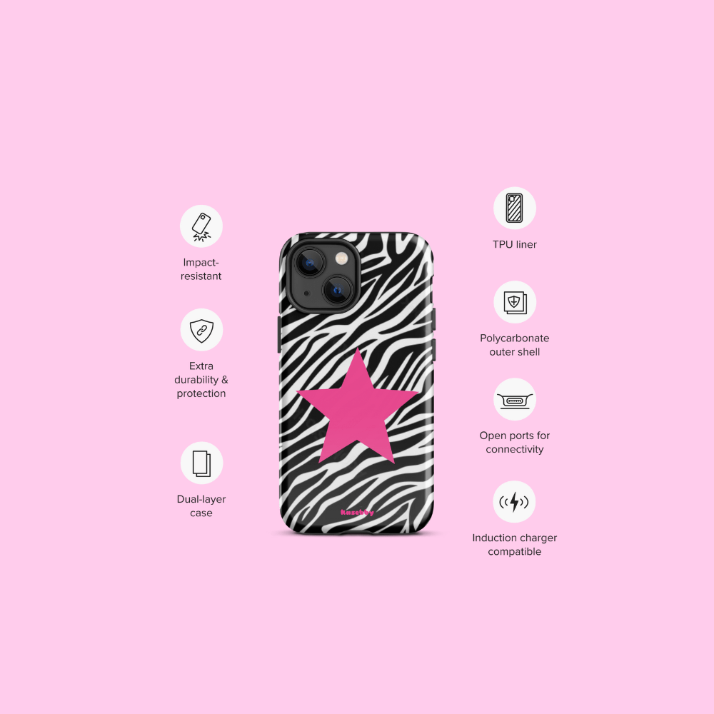 Zebra Print McBling Phone Case – Phone Case Specs