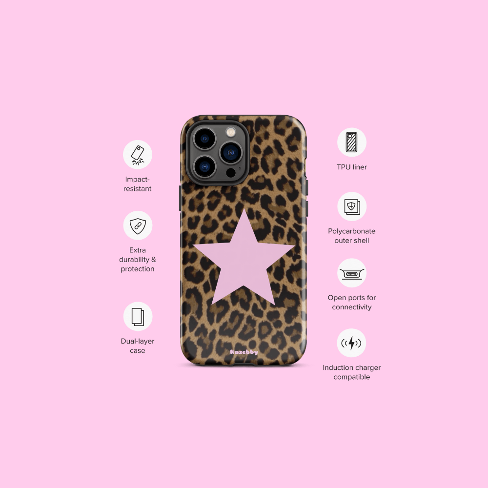 Leopard Print 2000s Mcbling Aesthetic Case For iPhone - kasebby
