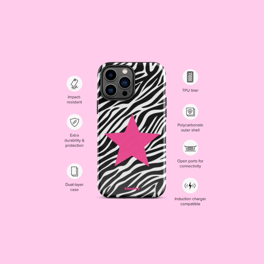 Zebra Print McBling Phone Case – Phone Case Specs