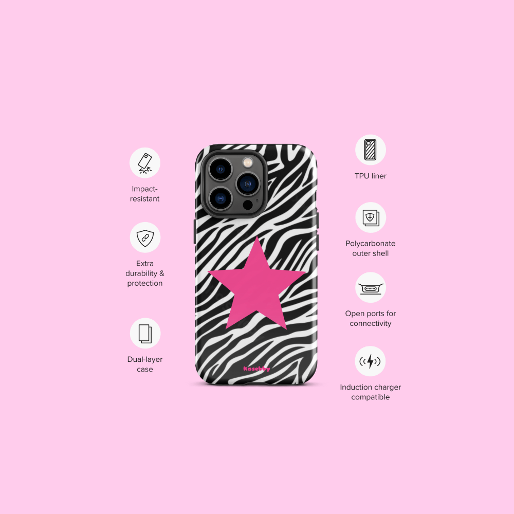 Zebra Print McBling Phone Case – Phone Case Specs