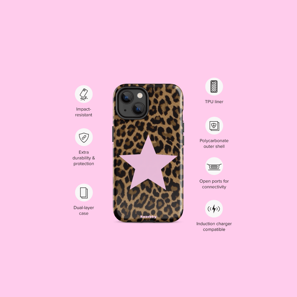 Leopard Print 2000s Mcbling Aesthetic Case For iPhone - kasebby