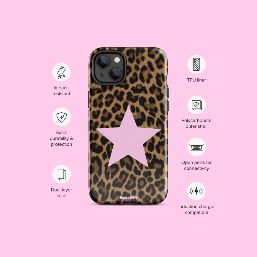 Leopard Print 2000s Mcbling Aesthetic Case For iPhone - kasebby
