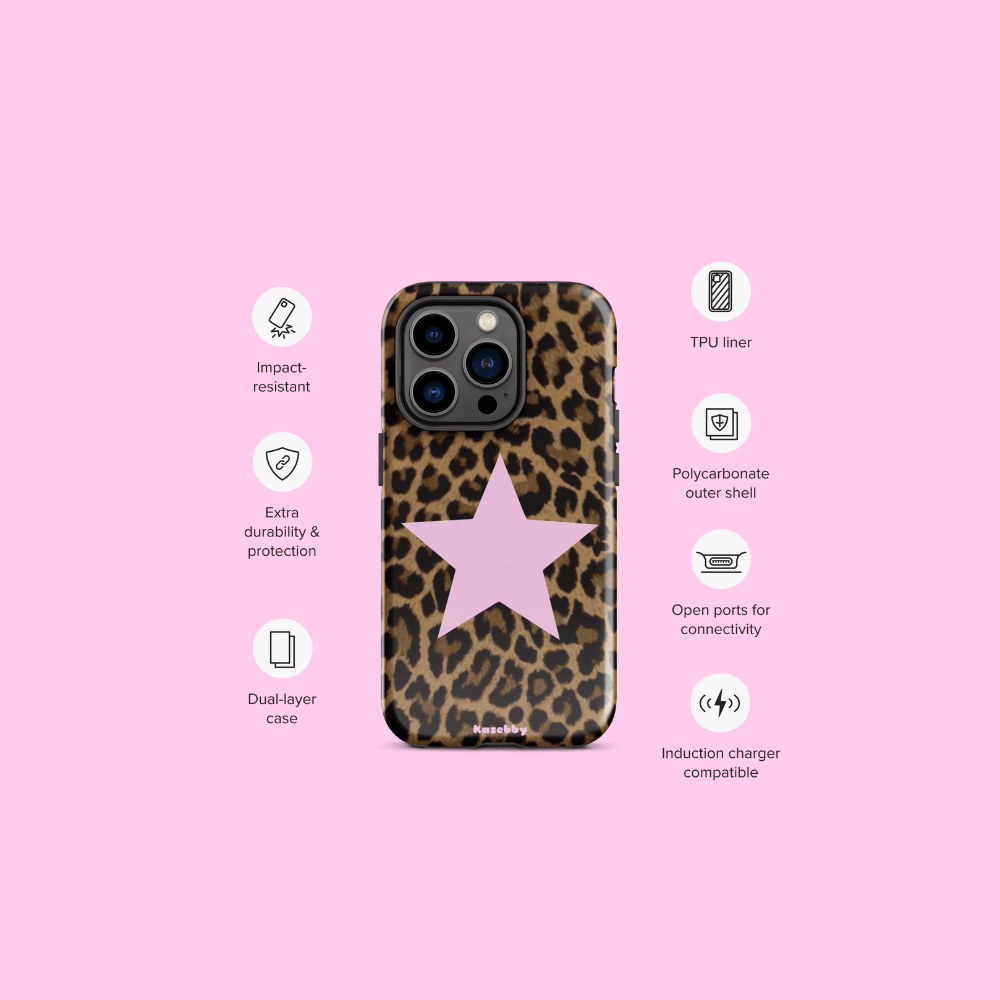 Leopard Print 2000s Mcbling Aesthetic Case For iPhone - kasebby