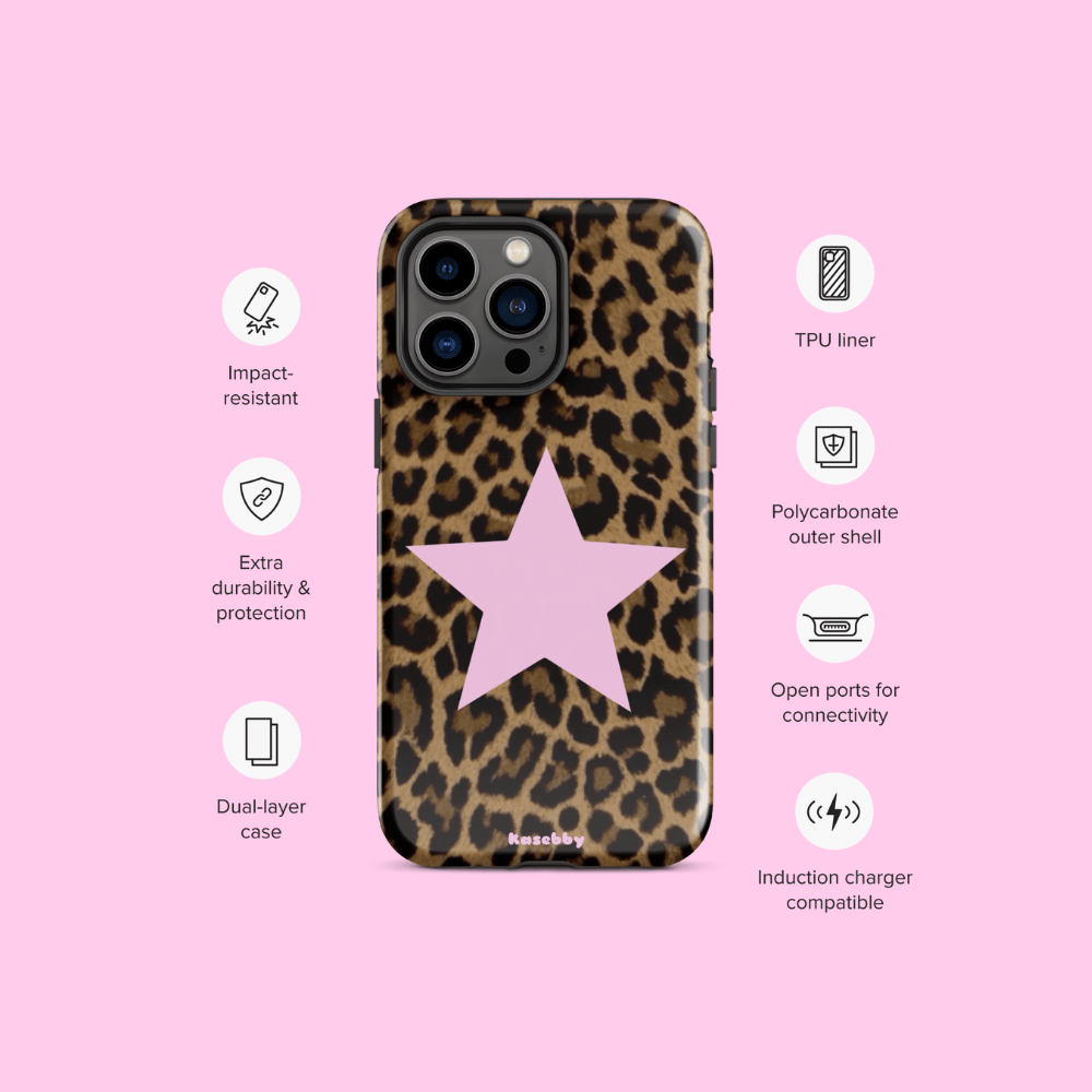 Leopard Print 2000s Mcbling Aesthetic Case For iPhone - kasebby