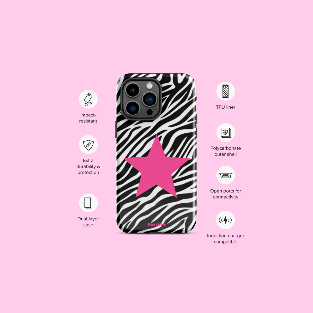 Zebra Print McBling Phone Case – Phone Case Specs
