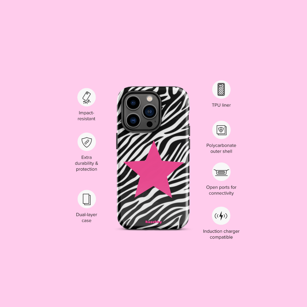 Zebra Print McBling Phone Case – Phone Case Specs