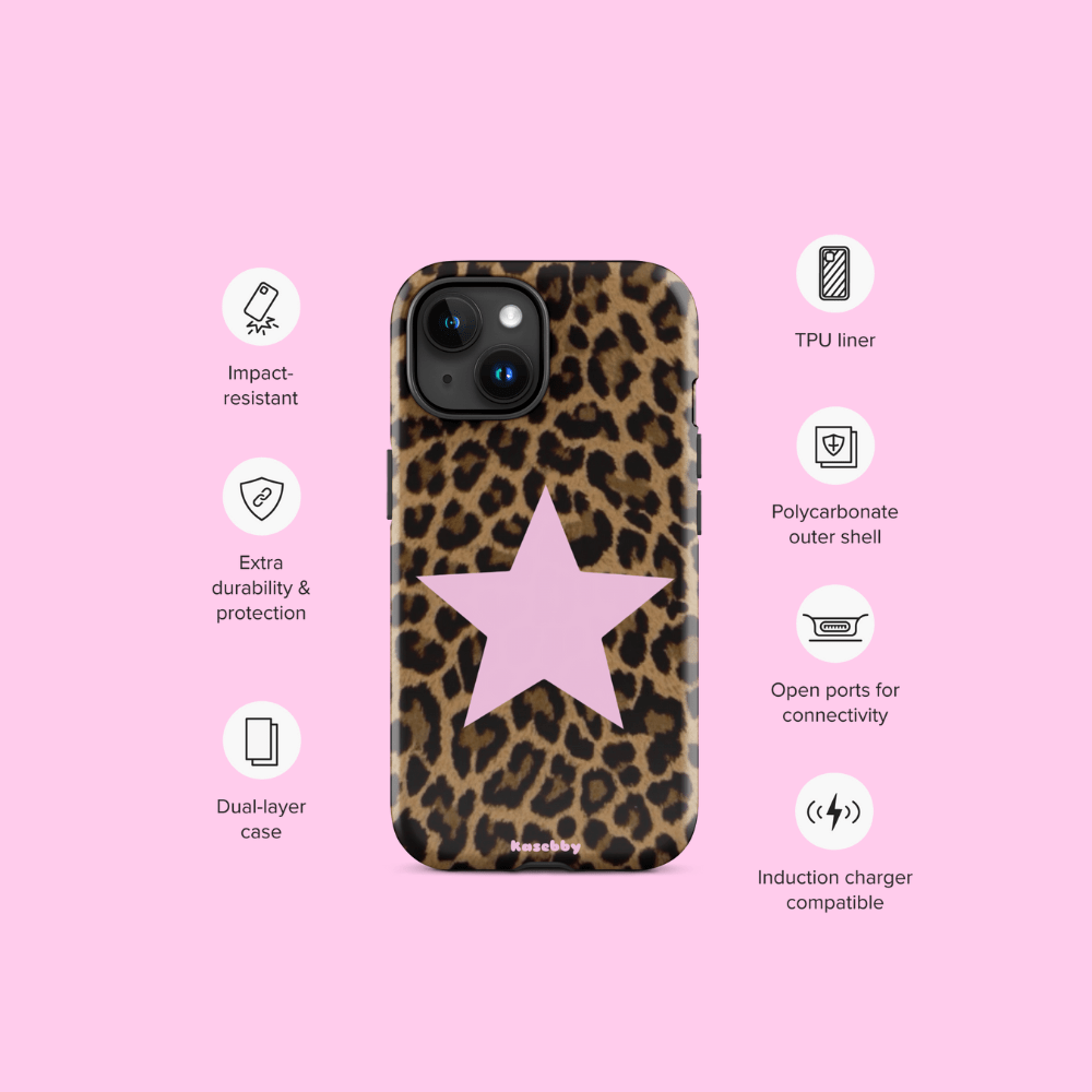 Leopard Print 2000s Mcbling Aesthetic Case For iPhone - kasebby