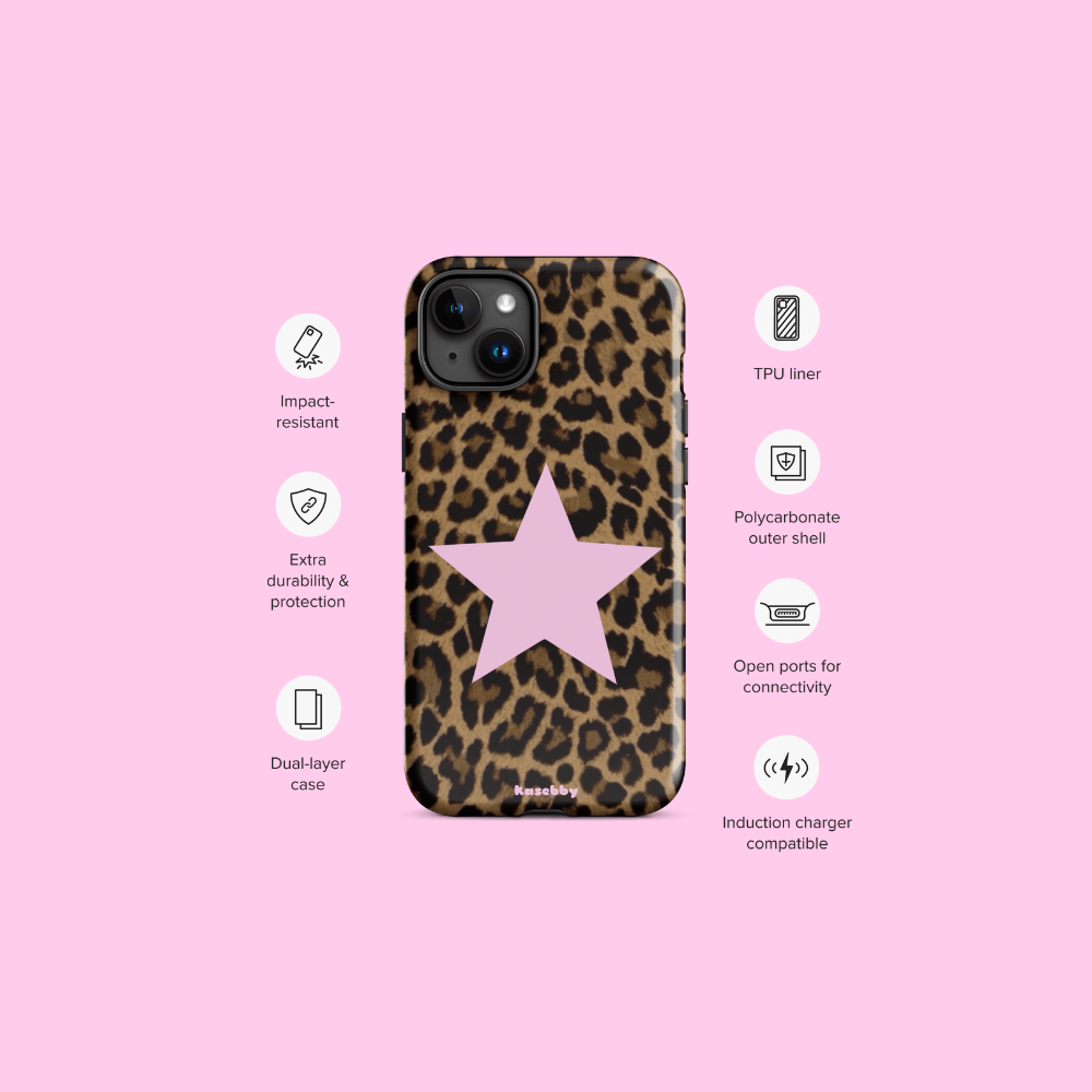 Leopard Print 2000s Mcbling Aesthetic Case For iPhone - kasebby