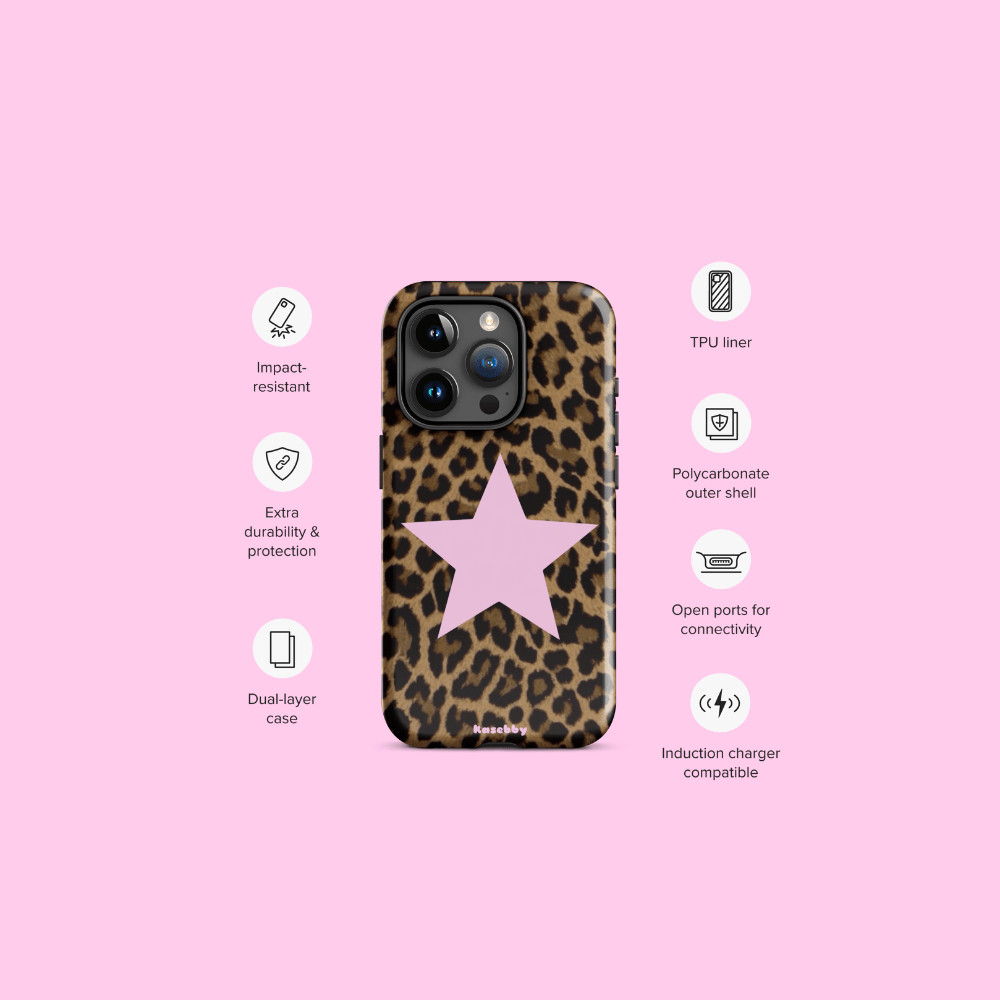 Leopard Print 2000s Mcbling Aesthetic Case For iPhone - kasebby