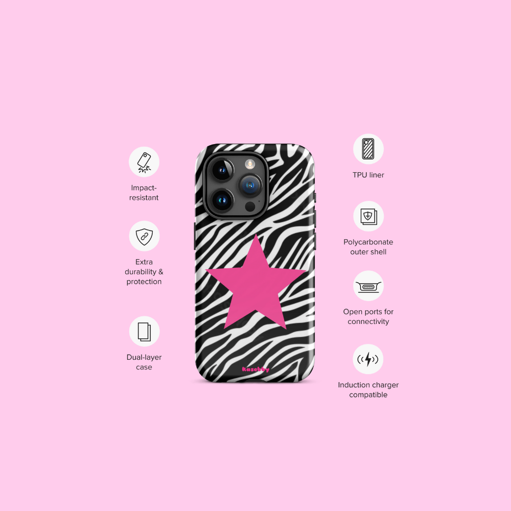Zebra Print McBling Phone Case – Phone Case Specs