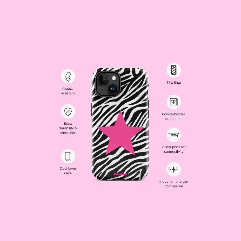 Zebra Print McBling Phone Case – Phone Case Specs