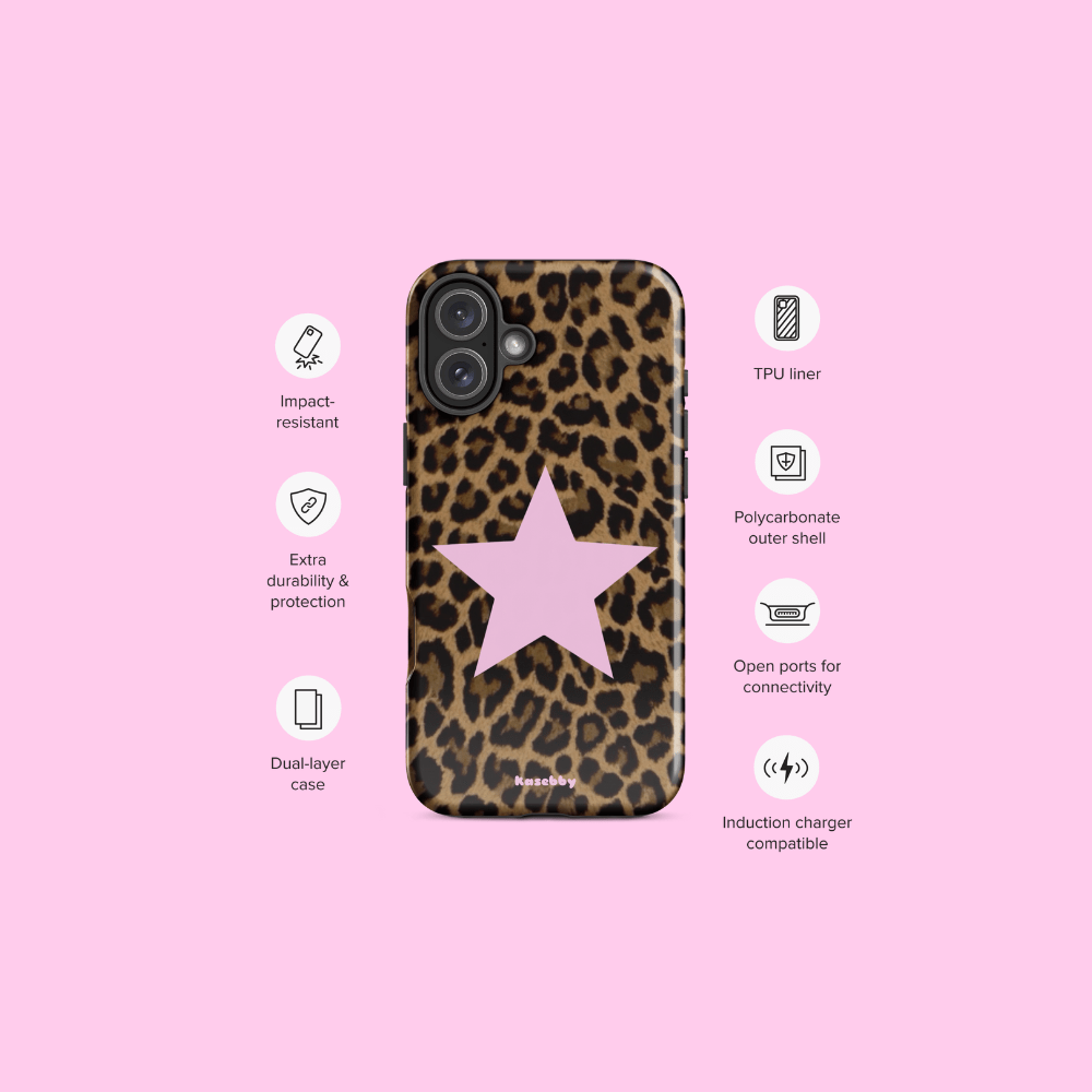 Leopard Print 2000s Mcbling Aesthetic Case For iPhone - kasebby