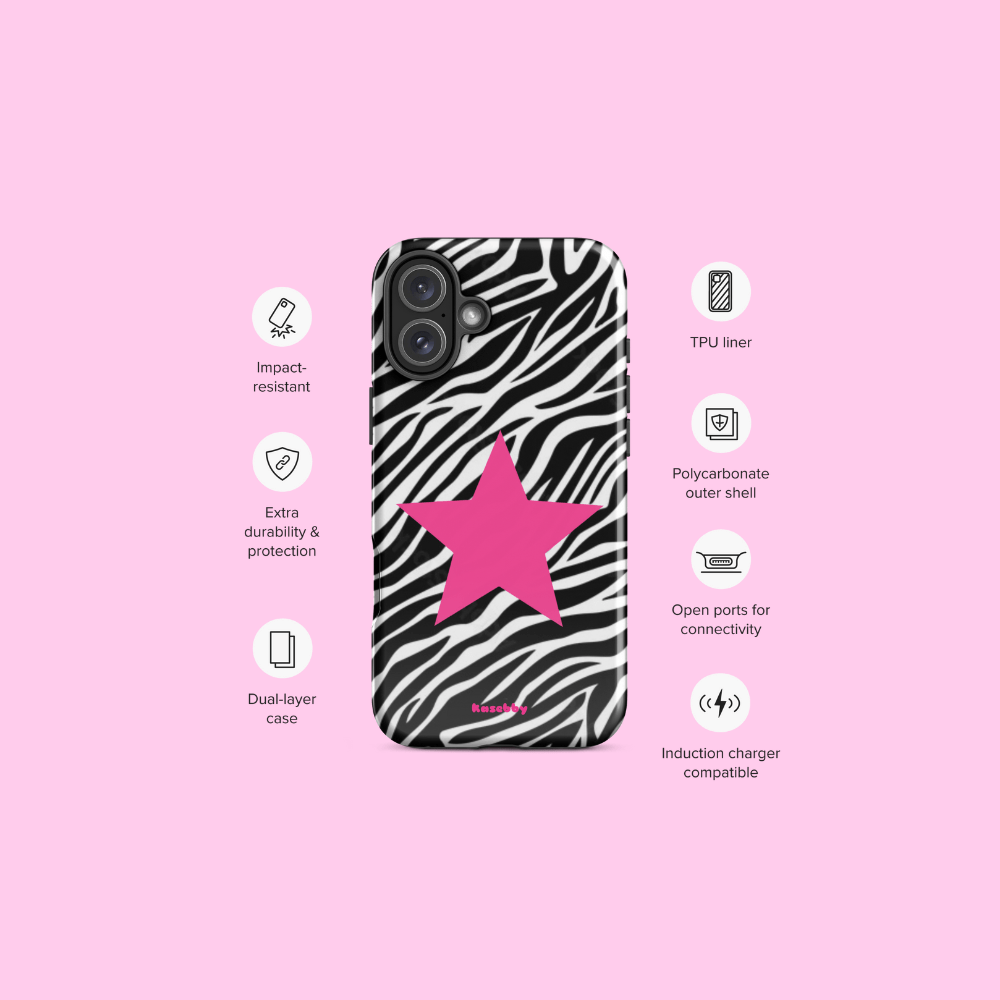 Zebra Print McBling Phone Case – Phone Case Specs