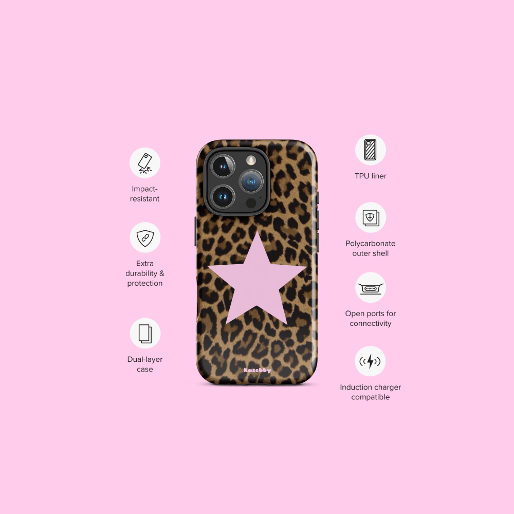 Leopard Print 2000s Mcbling Aesthetic Case For iPhone - kasebby