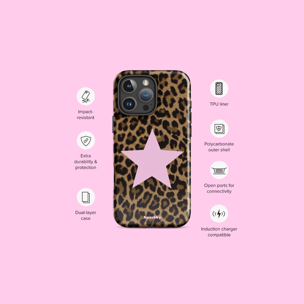 Leopard Print 2000s Mcbling Aesthetic Case For iPhone - kasebby