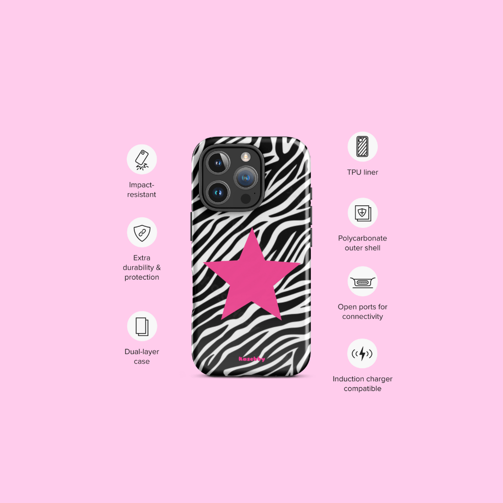 Zebra Print McBling Phone Case – Phone Case Specs