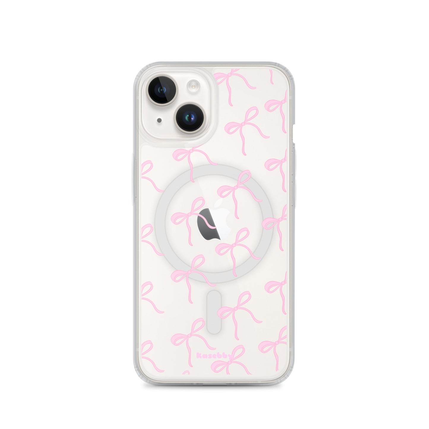 Pink Coquette Bows Aesthetic Phone Case with MagSafeĀ® Compatibility - kasebby