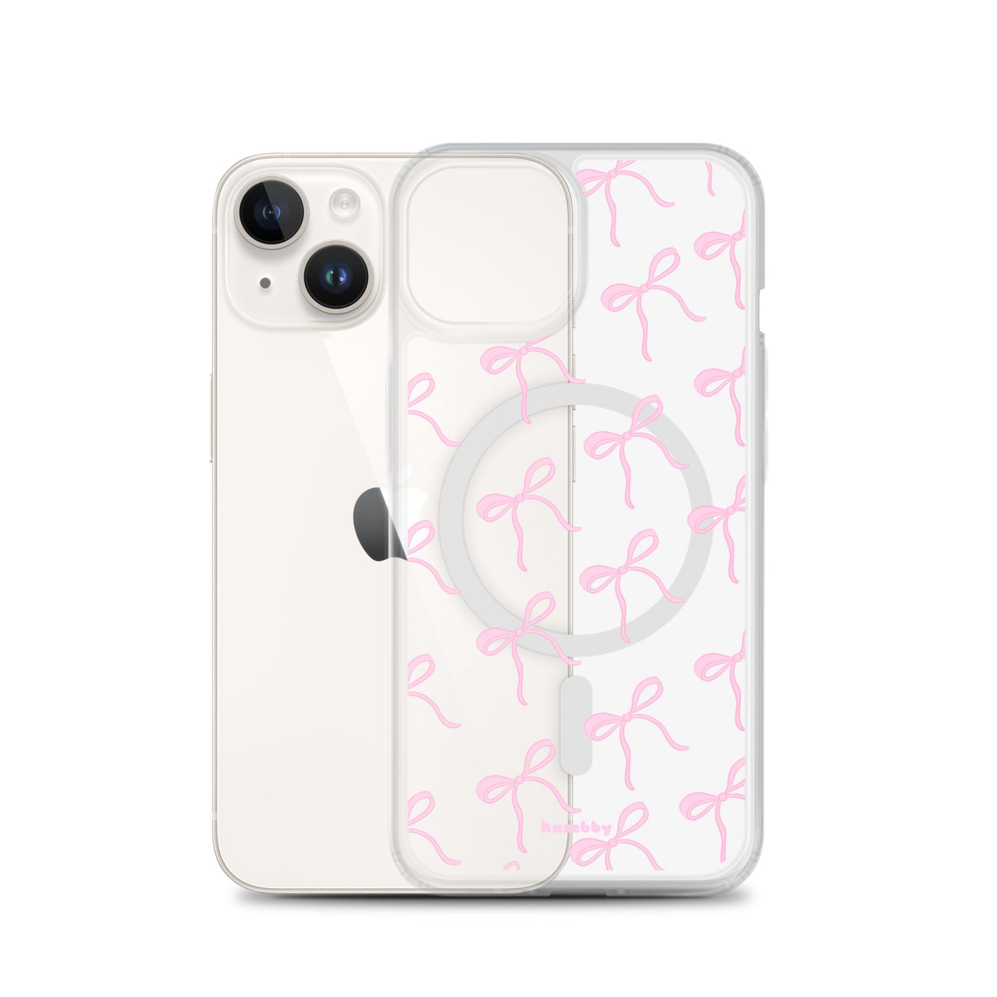 Pink Coquette Bows Aesthetic Phone Case with MagSafe® Compatibility
