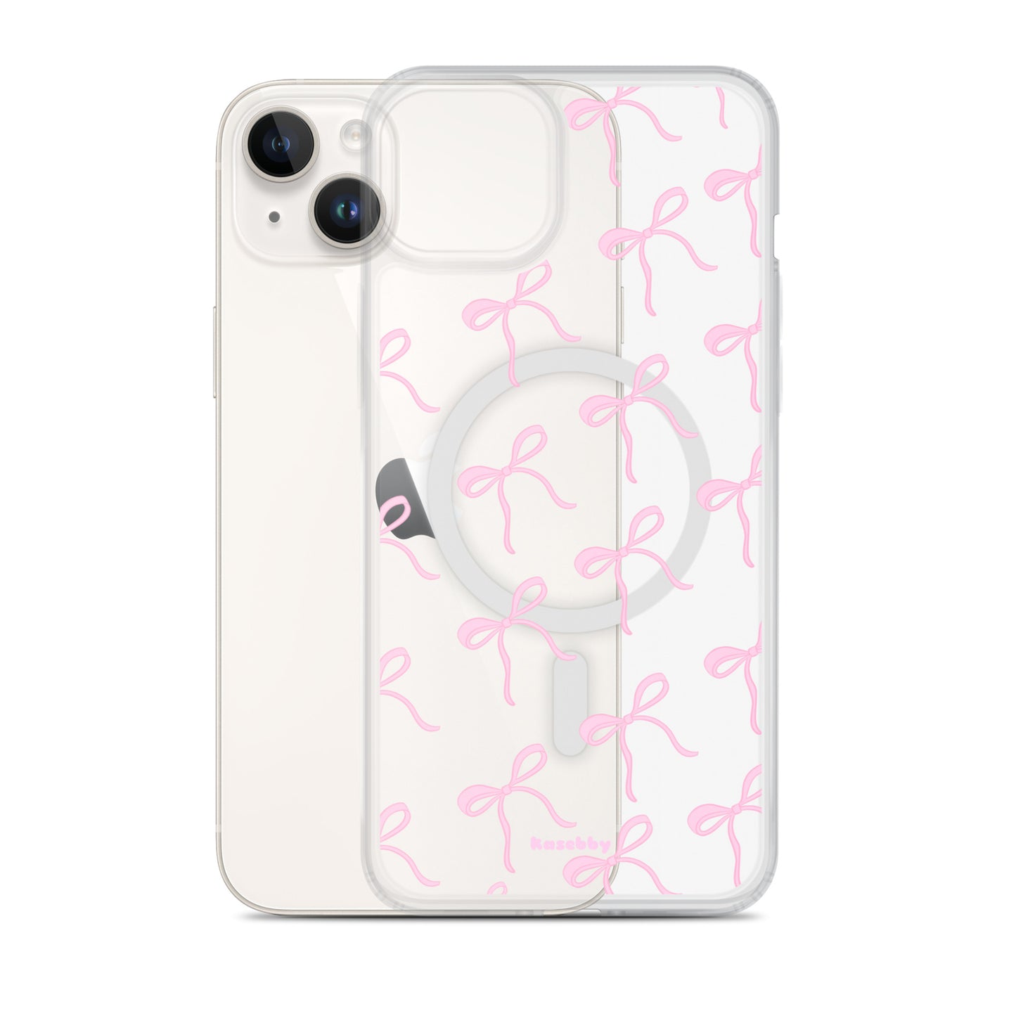 Pink Coquette Bows Aesthetic Phone Case with MagSafe® Compatibility