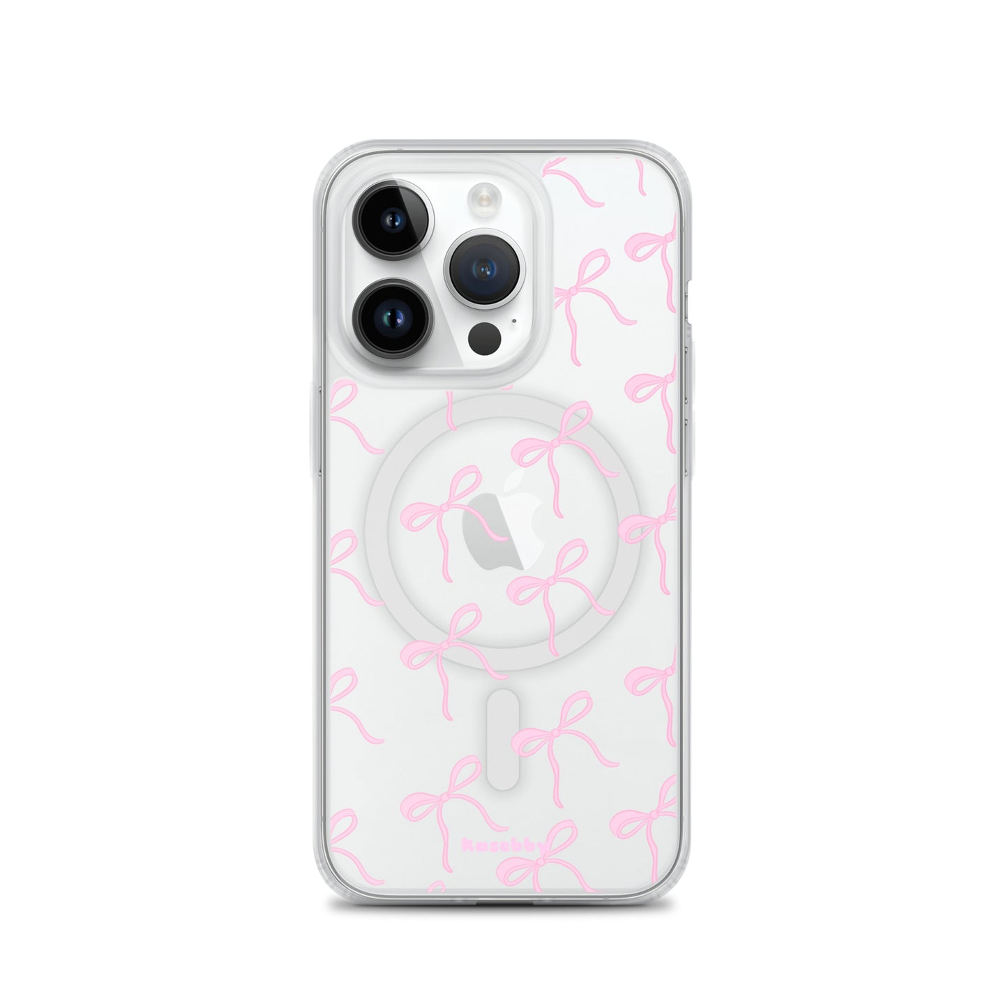 Pink Coquette Bows Aesthetic Phone Case with MagSafeĀ® Compatibility - kasebby