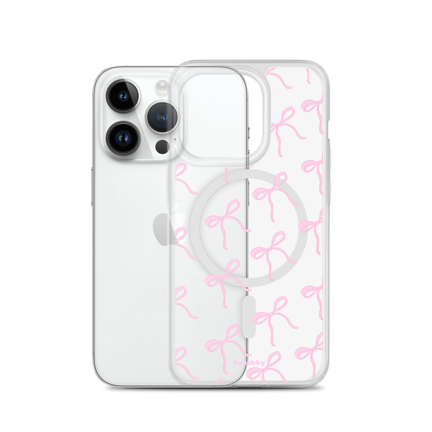Pink Coquette Bows Aesthetic Phone Case with MagSafe® Compatibility
