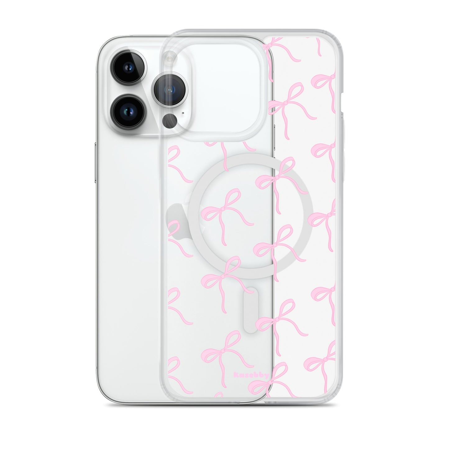 Pink Coquette Bows Aesthetic Phone Case with MagSafe® Compatibility