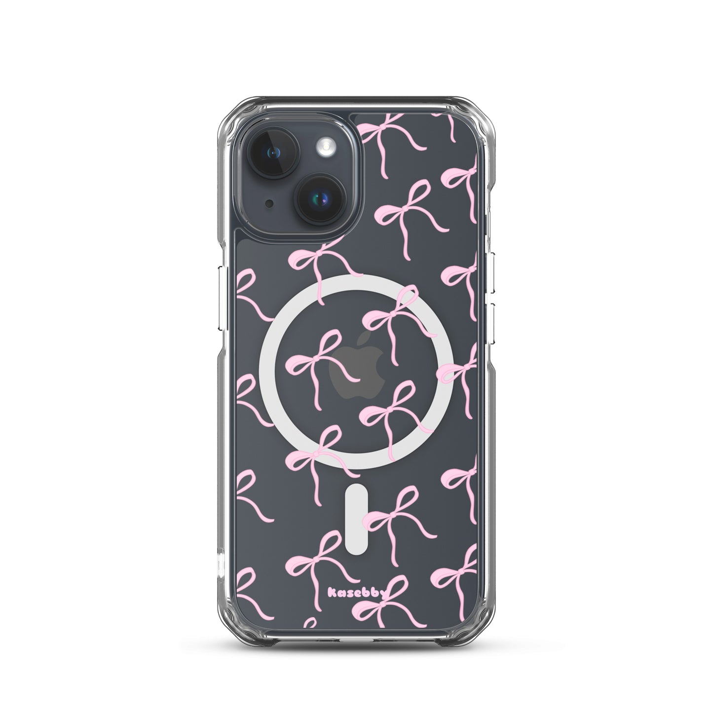 Pink Coquette Bows Aesthetic Phone Case with MagSafeĀ® Compatibility - kasebby