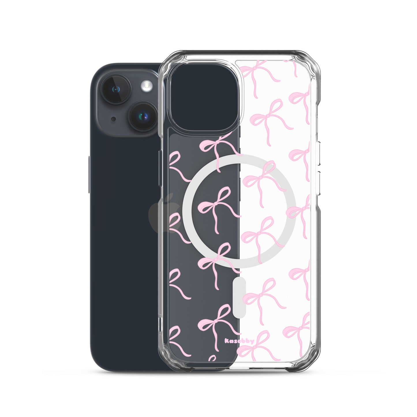 Pink Coquette Bows Aesthetic Phone Case with MagSafe® Compatibility