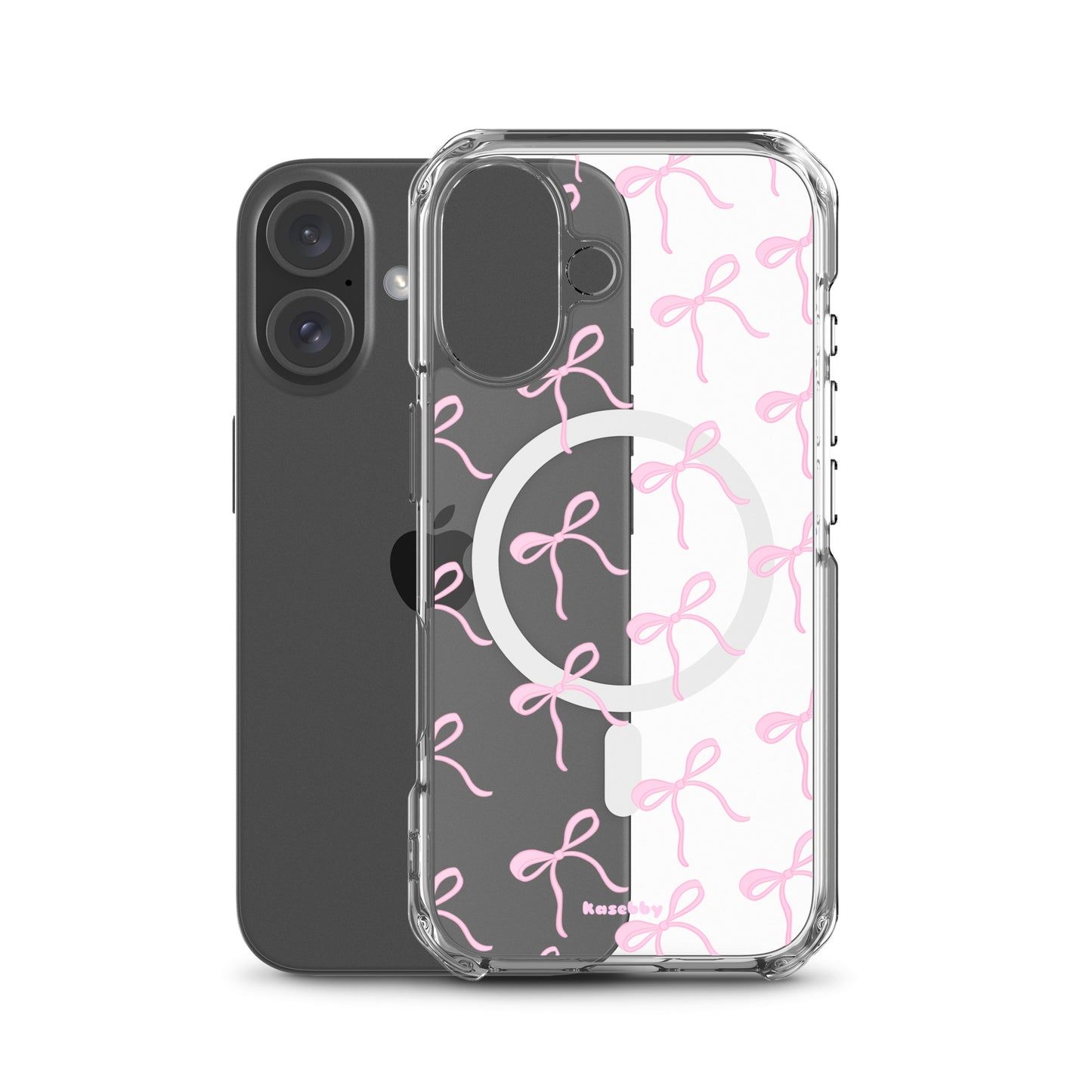 Pink Coquette Bows Aesthetic Phone Case with MagSafe® Compatibility