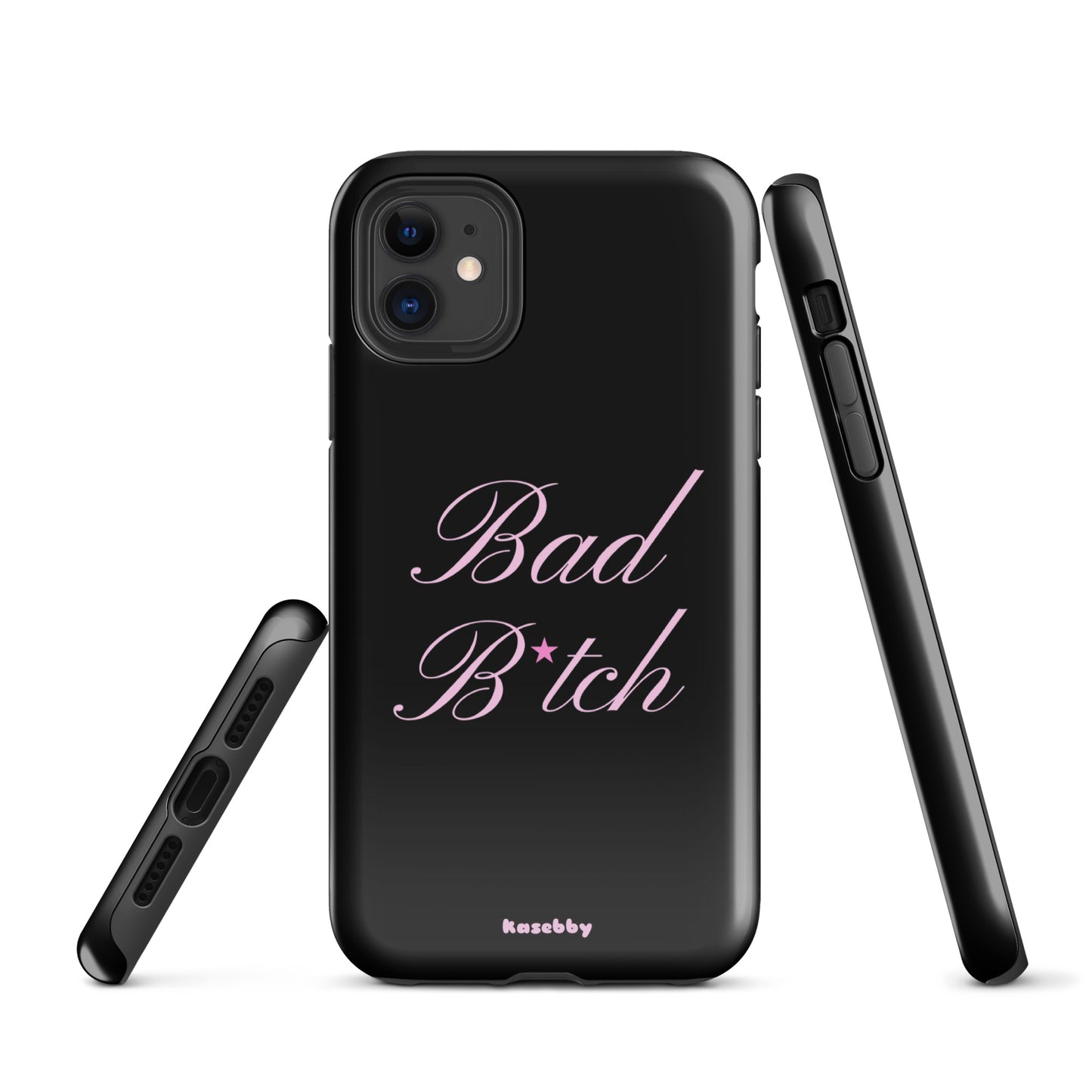 Pink and Black Baddie Phone Case - kasebby
