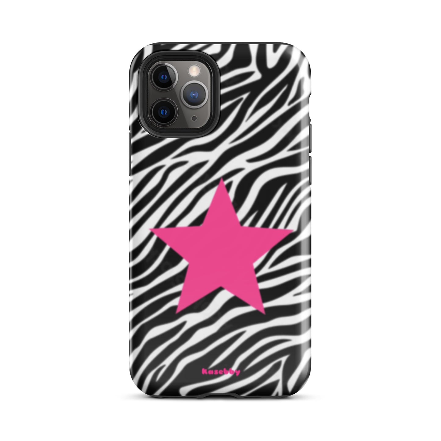 Zebra Print 2000s McBling Aesthetic Phone Case – Trendy Protective iPhone Cover