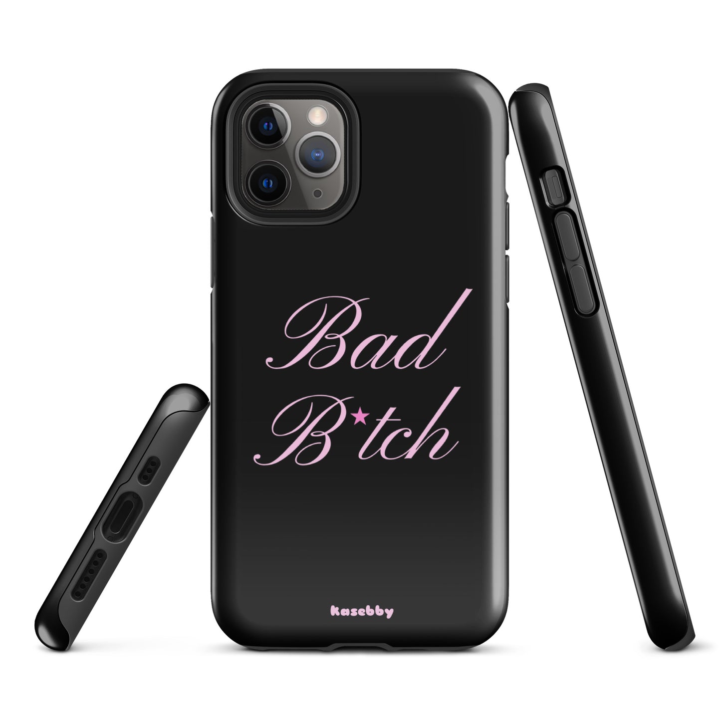 Pink and Black Baddie Phone Case - kasebby
