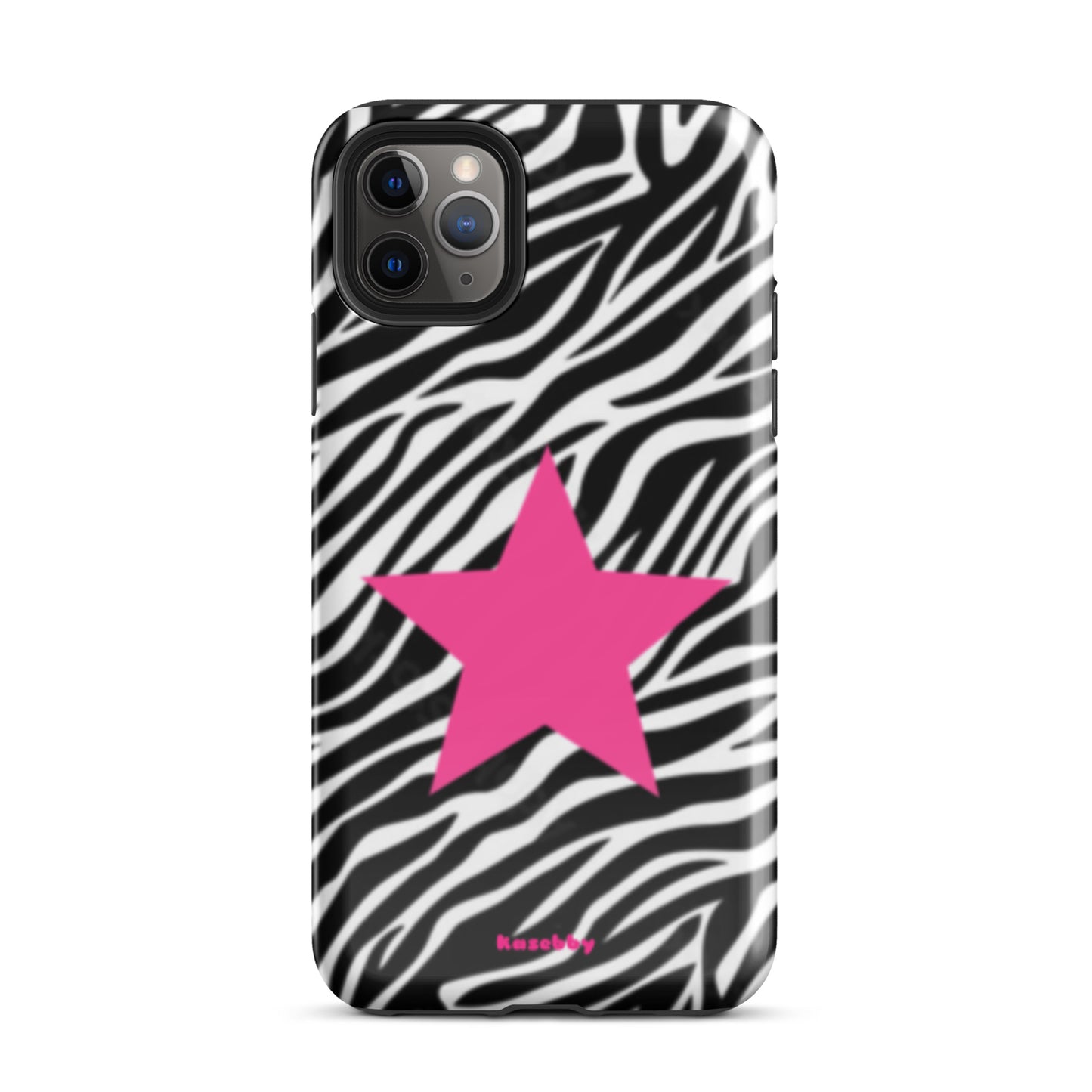 Zebra Print 2000s McBling Aesthetic Phone Case – Trendy Protective iPhone Cover