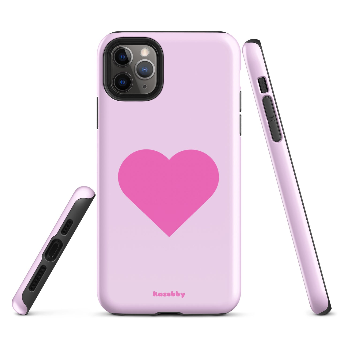 Pink Heart Cute Aesthetic Phone Case – Multi-Angle Durable View
