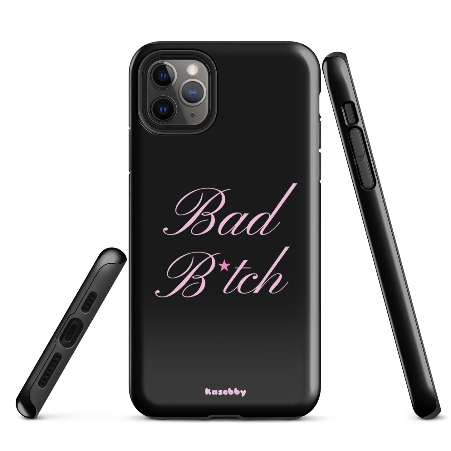 Pink and Black Baddie Phone Case - kasebby