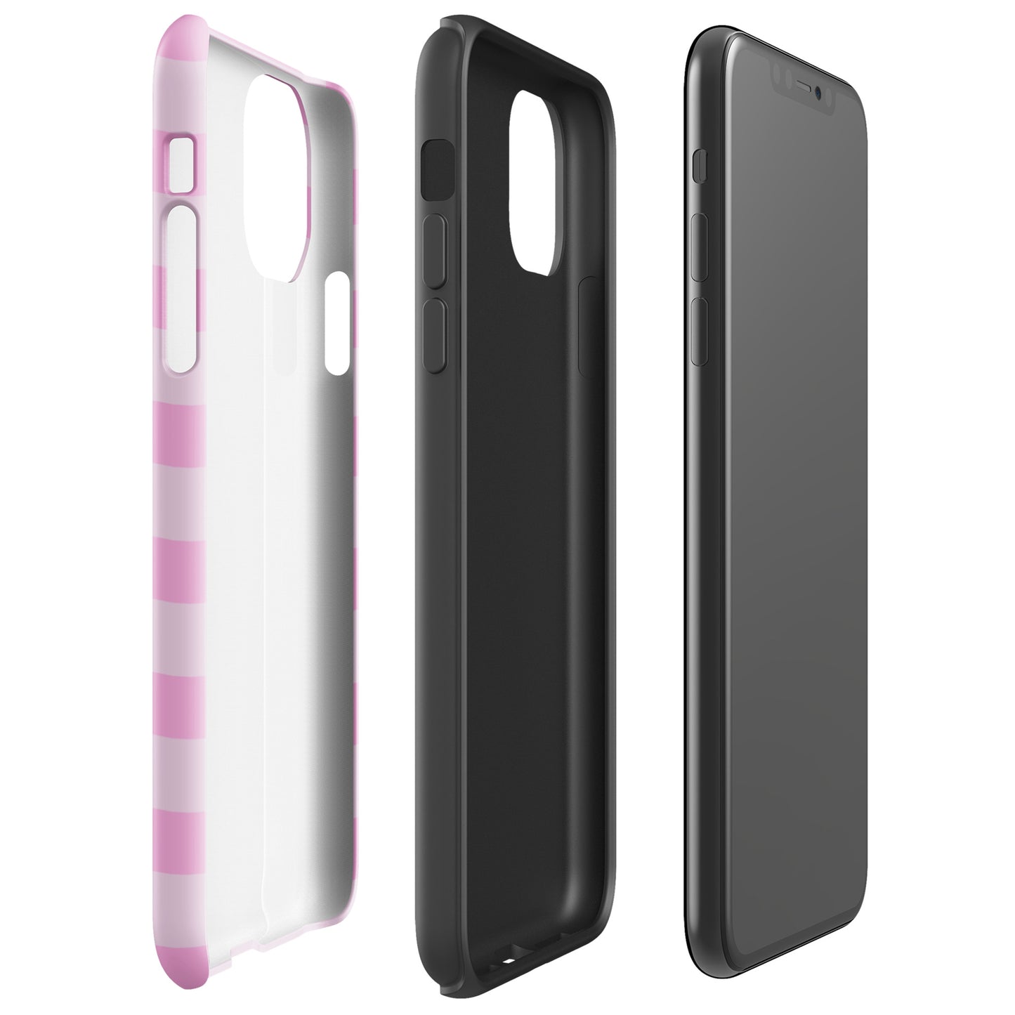 Pink Striped Phone Case - kasebby