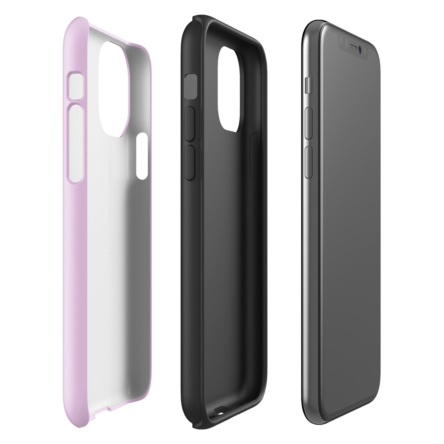 Pink Heart Phone Case – Dual Layer TPU + Polycarbonate Shockproof