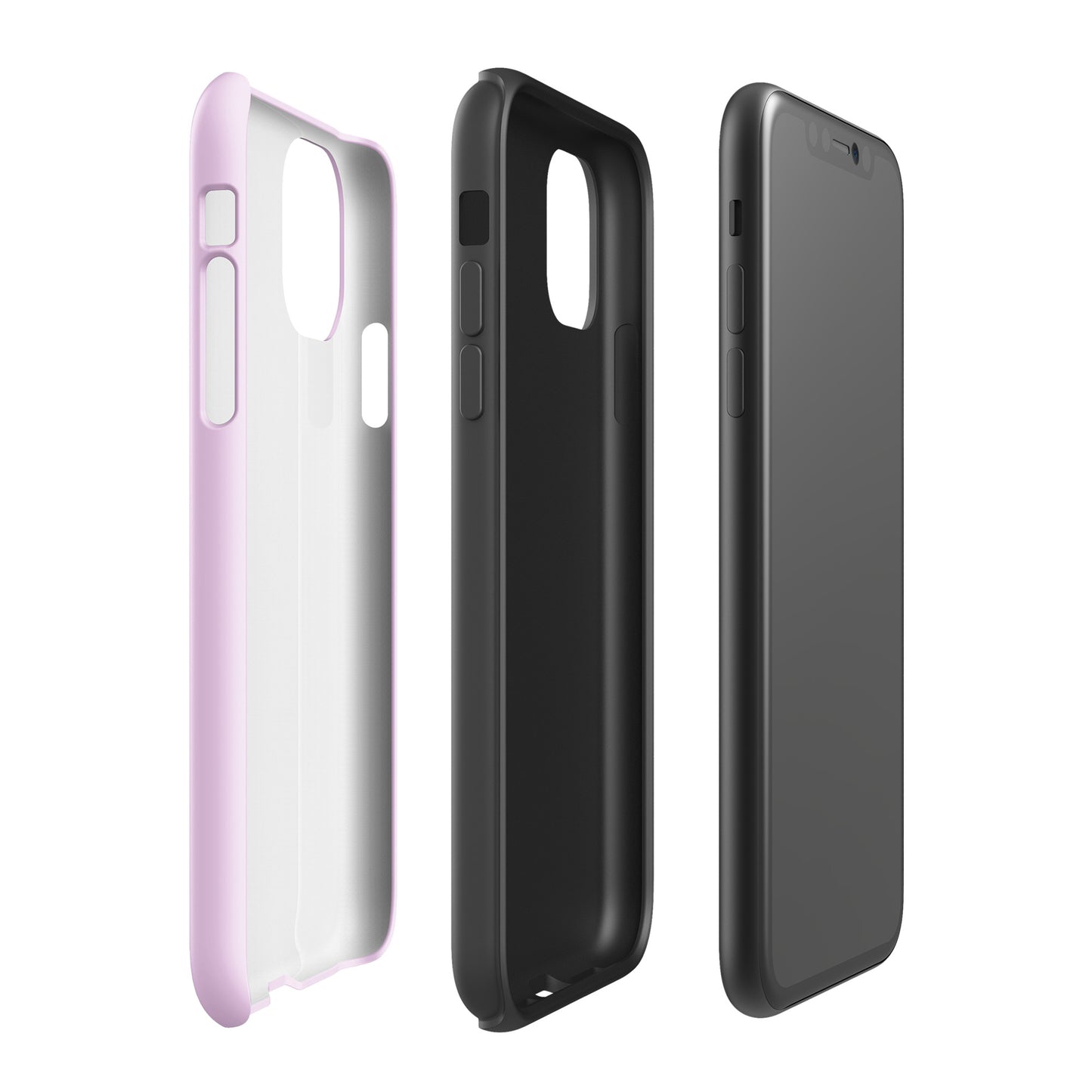 Pink Heart Phone Case – Dual Layer TPU + Polycarbonate Shockproof