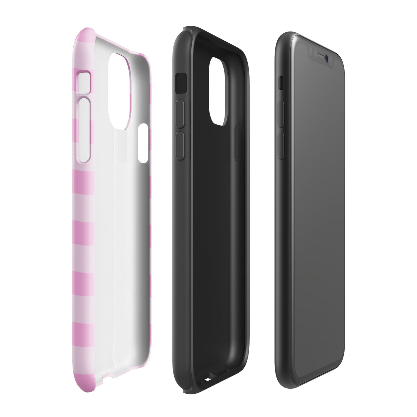 Pink Striped Phone Case - kasebby